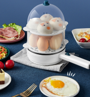 Multi-functional Double-Layer Egg Steamer ไข่ไฟฟ้าหม้อหุง Steamer Home Kitchen ใช้เครื่องครัวเครื่องมือห้องครัว