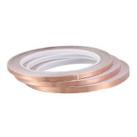 SEWS-3Pcs 20 Meters Single Side Conductive Copper Foil Tape Strip Adhesive Emi Shielding Heat Resist Tape(4Mm/5Mm/6Mm)