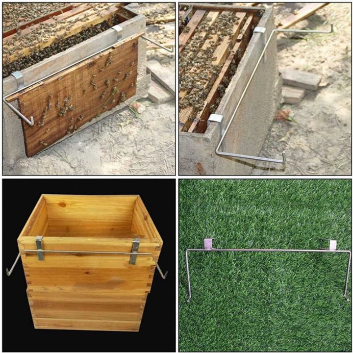 2pack-hive-stand-beehive-frame-holder-beekeeping-frame-gripper-support-bracket-beekeeping-equipment-bee-hive-frame-grip-stainless-steel
