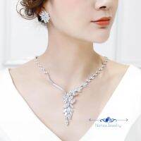 Neriza Jewelry/ชุดเครื่องประดับเจ้าสาวเกรดท๊อปงานจิวเวลรี่ประกายไฟเทียบเท่าเพชรแท้ จัดส่งฟรีพร้อมกล่องNSW027