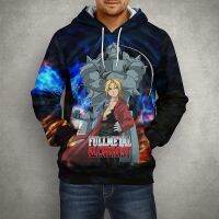 {Echoes Department Store}ใหม่ฤดูใบไม้ผลิอะนิเมะ3D พิมพ์ Fullmetal นักเล่นแร่แปรธาตุการ์ตูนแฟชั่น Hoodies สบายๆผู้ชายผู้หญิงแขนยาวเย็นเด็กสาวเสื้อสวมหัว