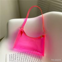 ∋ Jelly transparent shoulder bag 2023 pvc womens fashion plastic baguette Messenger cool