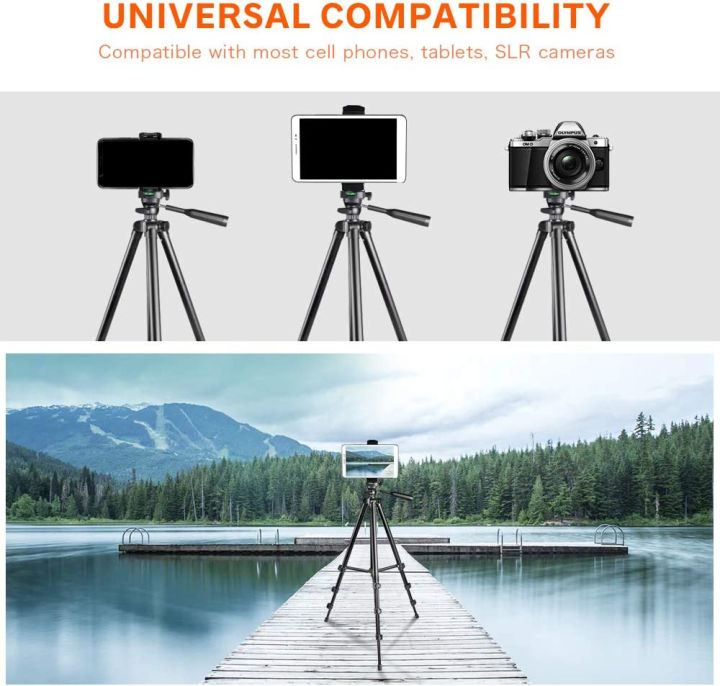 phone-tripod-ubeesize-50-extendable-lightweight-aluminum-tripod-stand-with-universal-cell-phone-tablet-holder-remote-shutter-compatible-with-smartphone-amp-tablet-amp-camera-black
