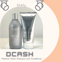 แชมพูม่วง ครีมนวดม่วง เพิ่มประกายสีบลอนด์เงิน สีเทา ดีแคช Dcash Salon Expert Platinum Silver Shampoo+Conditioner