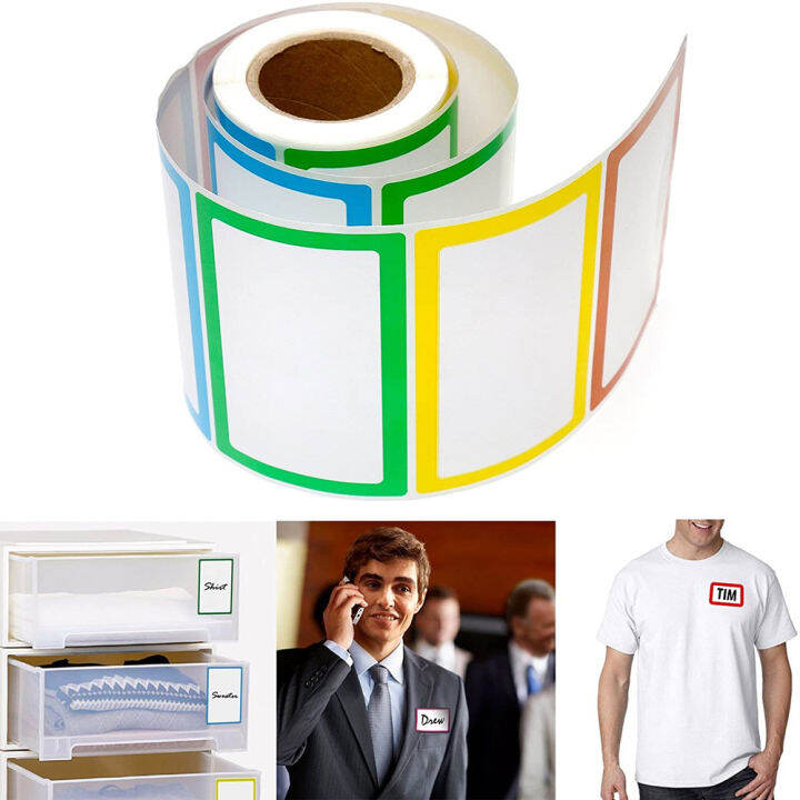 GIFTSTORES Stiker alat tulis Label segel Berwarna warni Polos Label