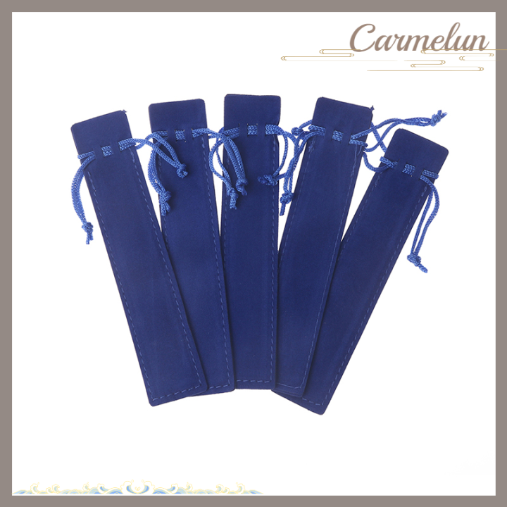 carmelun-5ชิ้นกล่องดินสอ-lap-kecil-เชือกกำมะหยี่กระเป๋าใส่ปากกาสำหรับการจัดเก็บหนึ่งปากกา