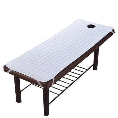 【jw】○♦  Capa de colchão mesa massagem deslizamento xadrez sólida acolchoado lençóis cabidos para o salão beleza spa tratamento capas cama com furo respiração