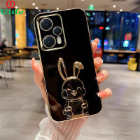 เคสสำหรับ Xiaomi โทรศัพท์ใหม่ F5 Poco/F5 Pro 5G เคสนิ่ม Eletroplating ปลอกกันกระแทกป้องกันเลนส์ขอบตรงขาตั้งฝาครอบพร้อมตัวยึด