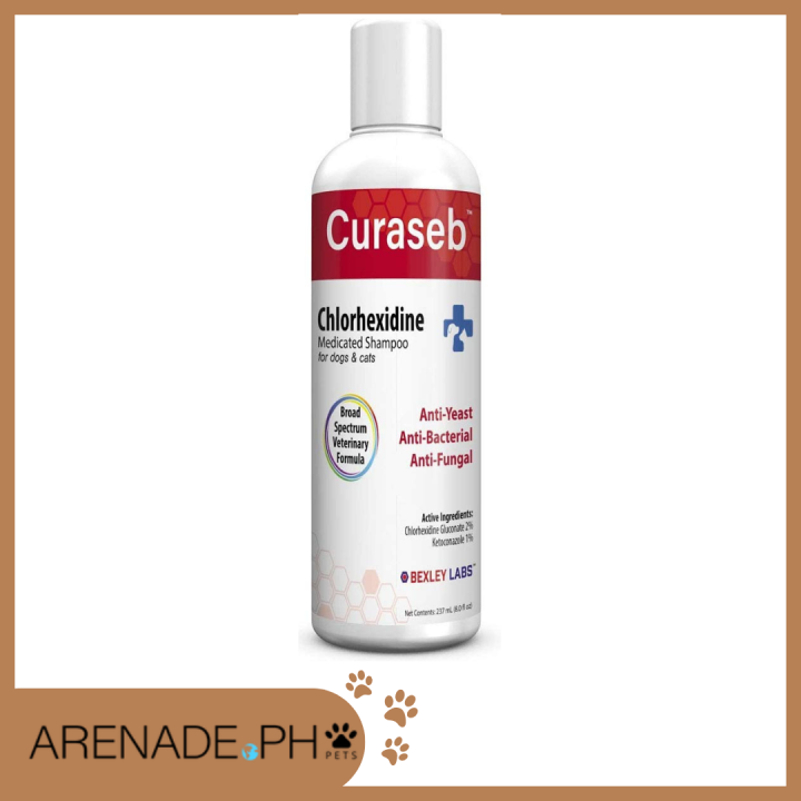 Curaseb Medicated Shampoo for Dog & Cats Broad Spectrum Vet Formula, 8.