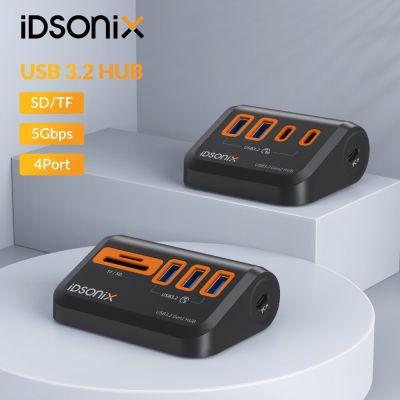 IDsonix ชนิด C ฮับ USB 3.2แท่นวางมือถือฮับตัวแยกอะแดปเตอร์ USB พอร์ตหลายช่อง OTG สำหรับ Macbook คอมพิวเตอร์เครื่องแล็ปท็อป PC