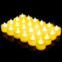 24/48 ชิ้นเทียนอิเล็กทรอนิกส์ Flameless LED Tealight เทียนชางานแต่งงานโรแมนติกเทียนไฟสำหรับงานแต่งงาน-Yeors