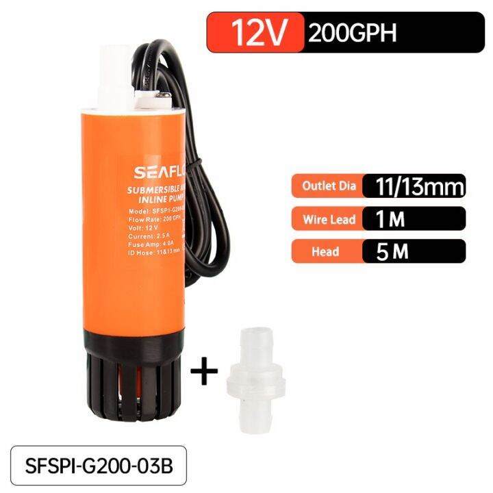 Pompe Submersible SEAFLO 280GPH 12V – Marine, Câble 5m, Neuve