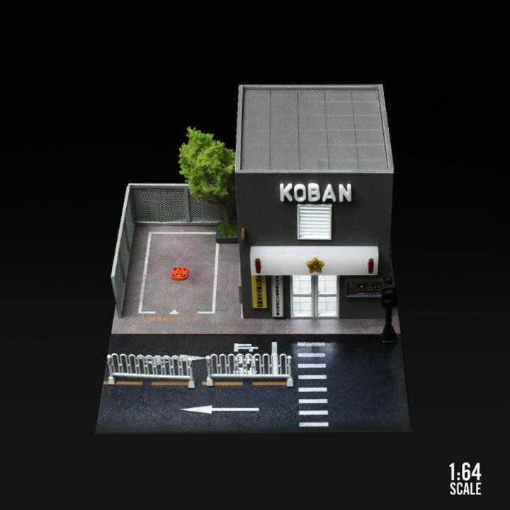 ชุดไดออรามาชุดโมเดล-koban-1-64ชุดชั้นวางรถ-diecast-diy-สำหรับบ้านตุ๊กตาอุปกรณ์เสริมยานพาหนะการจัดวางรถไฟแบบจำลองการจัดเก็บแบบจำลอง