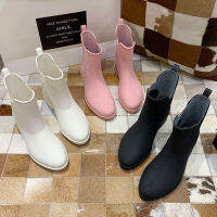 Elegant Legend Rainshoes รองเท้ายางสีทึบสำหรับผู้หญิง,ใหม่รองเท้ากันลื่นกันน้ำและทนทานสำหรับนักเรียนอเนกประสงค์แฟชั่นขนาดกลางสำหรับผู้ใหญ่2023ฤดูร้อน