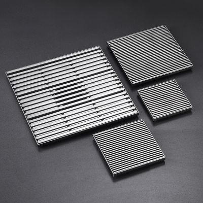 Stainless Steel Bathroom Floor Drains 12/15/20/30cm Square Linear Shower Drainage Anti-Odor Kitchen Accessory  by Hs2023
