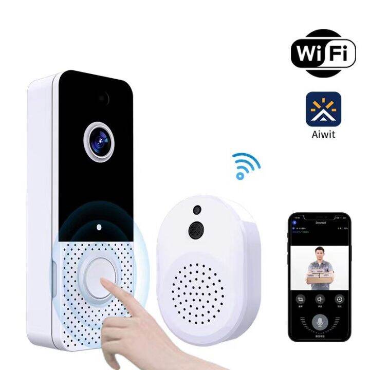WiFi Video Doorbell T8 Wireless Security Camera IP 720P Smart Door Bell Night Vision