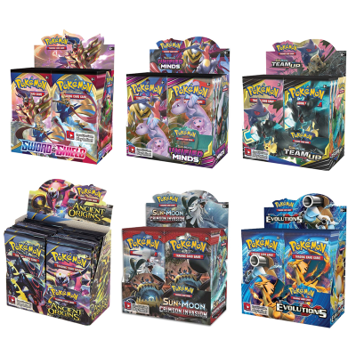 324Pcs Game Collection Cards Pokemon Cards Booster Boxes Sun &amp; Moon Evolution Sword Shield Hidden Fate Trading Card Kids Toys