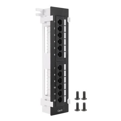 Network Tool Kit 12 Port Cat6 Patch Panel Rj45 Networking Wall Mount Rack Mount Bracket