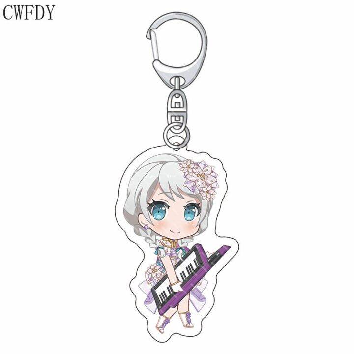 anime-bang-dream-acrylic-keychain-cartoon-figure-toyama-kasumi-hanazono-tae-ushigome-rimi-pendant-keyring-jewelry-for-girls-gift-key-chains