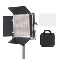 Andoer Professional LED Video Light Dimmable 660 LED Bulbs Bi-Color Light Panel 3200-5600K CRI 85+ with U Bracket &amp; Barndoor Lighting Kit for Studio Photography Video Shooting