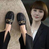 ❄► Loafers 2023 new thin British style thick-soled small leather shoes Japanese high-end Korean version bean shoes ins students