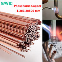 SAVIO 10/20/50PC 1.3X3.2X500Mm ทองเหลืองเชื่อม Rod ฟอสฟอรัสทองแดงอิเล็กโทรดเชื่อม Rod ทองเหลืองเชื่อมลวดบรอนซ์อิเล็กโทรดบัดกรี Rod ไม่จำเป็นต้องประสานผง