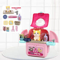 Kids Pet Space Bag Play House Set Dog Cat Grooming Kit Play Set With Backpack Pretend Play Toys For Children Birthday Gifts #20