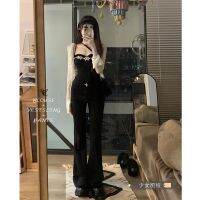 Brief Paragraph Smock Coat Fashion Suits Ladies Small Condole Top Summer Slacks Temperament Two-Piece Micro Horn