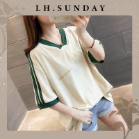 LH.Sunday เสื้อยืดแฟชั่นเกาหลี ลุคชิลๆสบายๆ เนื้อผ้าดี งานป้ายคุณภาพ