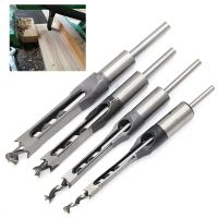 6 25mm Square Drill Bit HSS Twist Drill Bits Woodworking Drill Tools Kit Set Square Auger Mortising Chisel Drill Set Square Hole