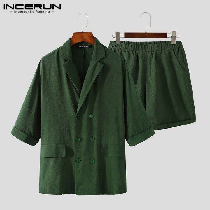 codtheresa-finger-incerun-mens-korean-style-half-sleeve-blazer-shirt-elasticated-shorts-fashion-sets