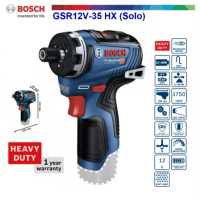 BOSCH ไขควงไร้สาย รุ่น GSR12V-35HX เครื่องเปล่าไม่รวมแบต ไม่รวมแท่นชาร์จ ผสานความกะทัดรัด ความสามารถ และประสิทธิภาพได้อย่างลงตัว