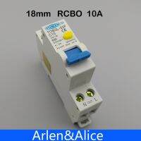 10A RCBO 18มม. 1P + N 6KA กระแสไฟตกค้างตัวตัดวงจรโดยอัตโนมัติเชิงอนุพันธ์ที่มีการป้องกันกระแสเกินและการรั่วไหล