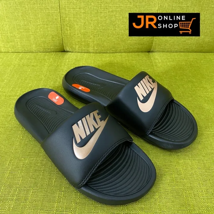 Philippine spot NIKE VICTORI ONE SLIDES (Black/Bronze Print) Lazada PH