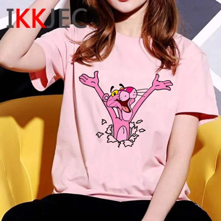 Pink Panther Harajuku Kawaii T Shirt Women Cute Anime Funny Cartoon T-shirt  Ullzang Korean Style Tshirt Fashion Top Tees Female 2021new | Lazada PH