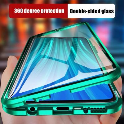 「Enjoy electronic」 Metal Magnetic Case For Xiaomi Redmi Note 11 T 10 S 9 9A 9C 9T 9S 8 8T 7 Double Sided Glass Funda For POCO X3 F3 M3 M4 Pro Cover