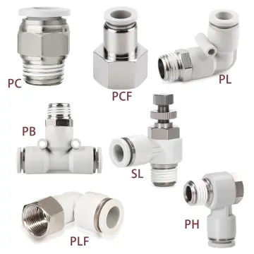 Pneumatic Air Connector Fitting PC PCF/PL/PLF 4/6/8/10/12mm Thread 1/8