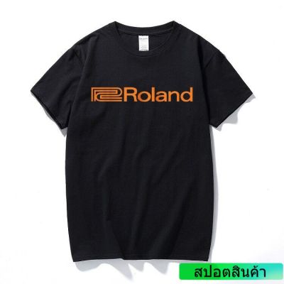 เสื้อยืดพิมพ์ลายโลโก้ Roland โลโก้สำหรับผู้ชาย  203E