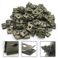 20Pcs โลหะ U-Type คลิปสำหรับรถกันชน Fender Trim แผง Fastener Leaf Board Fastener Grommet คลิปรถอุปกรณ์เสริม