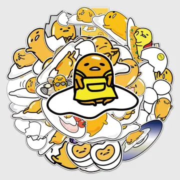 40 Gudetama Lazy Egg Stickers Small Cute Japanese Character Yellow