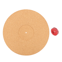 Cork Turntable Mat Anti-Static Slipmat Non‑Slip Shock‑Resistant สำหรับ12นิ้ว LP Vinyl Record พร้อม45 RPM Record Adapter