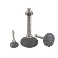 【cw】 2pcs Adjustable Foot Cup Direction Base 60mm Articulated Feet M12/M16 Thread Wearing Resistance Leveling