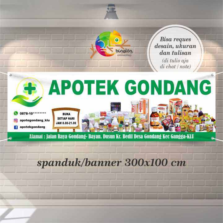 300x100 Spanduk Banner Apotek, Spanduk Apotek, Spanduk Toko Obat-Obatan ...