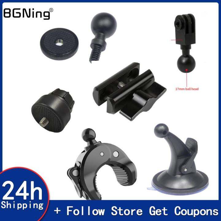 17mm Ball Mount Double Socket Arm Clamp Joint Connecting Rod Adapter Action Camera Phone GPS