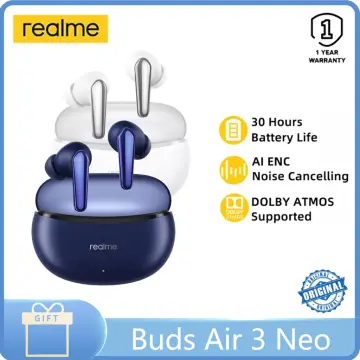 Realme Buds Air 3 Neo, Wireless In-Ear Earbuds, Dolby-Atmos 30Hrs  Gaming ENC
