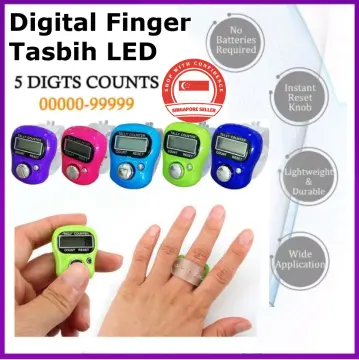 5 Number Clicker Tasbeeh Tasbih Mini Finger Ring Digital Hand Tally Counter