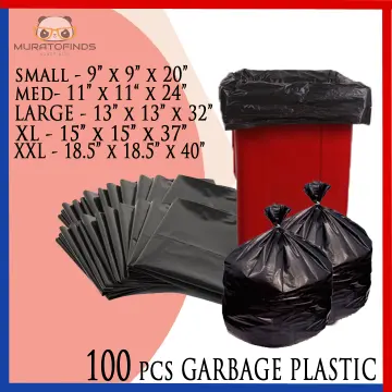 32 Jumbo Black Plastic Bag