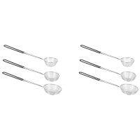 6-Piece Set of Round Hot Pot Strainer-Stainless Steel Asian -- Spider Skimming Spoon Set, Mesh Spoon