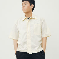 Headboyy - Open Collar Boxy Shirt - Yellow