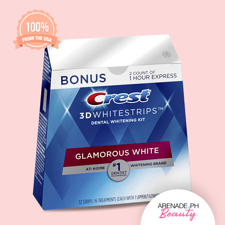 Crest 3D Whitestrips Glamorous White, Teeth Whitening Kit, 32 Strips
